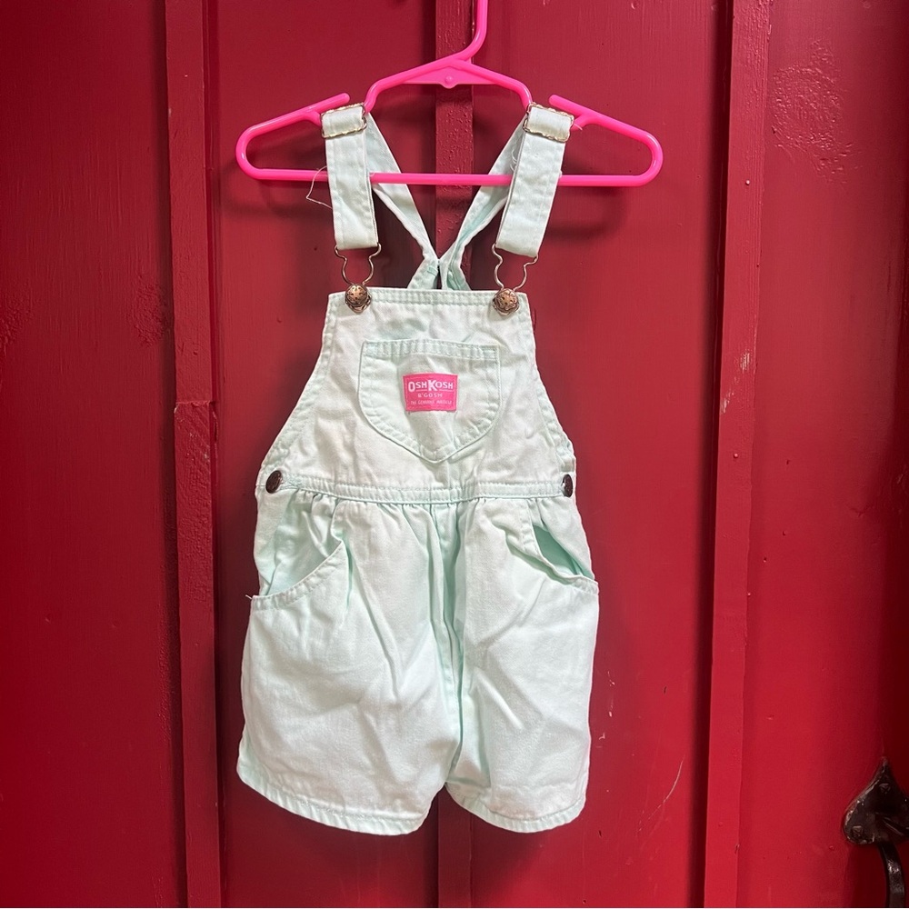 OshKosh B'gosh Vintage Made in USA Green Kids Overalls! Awesome!